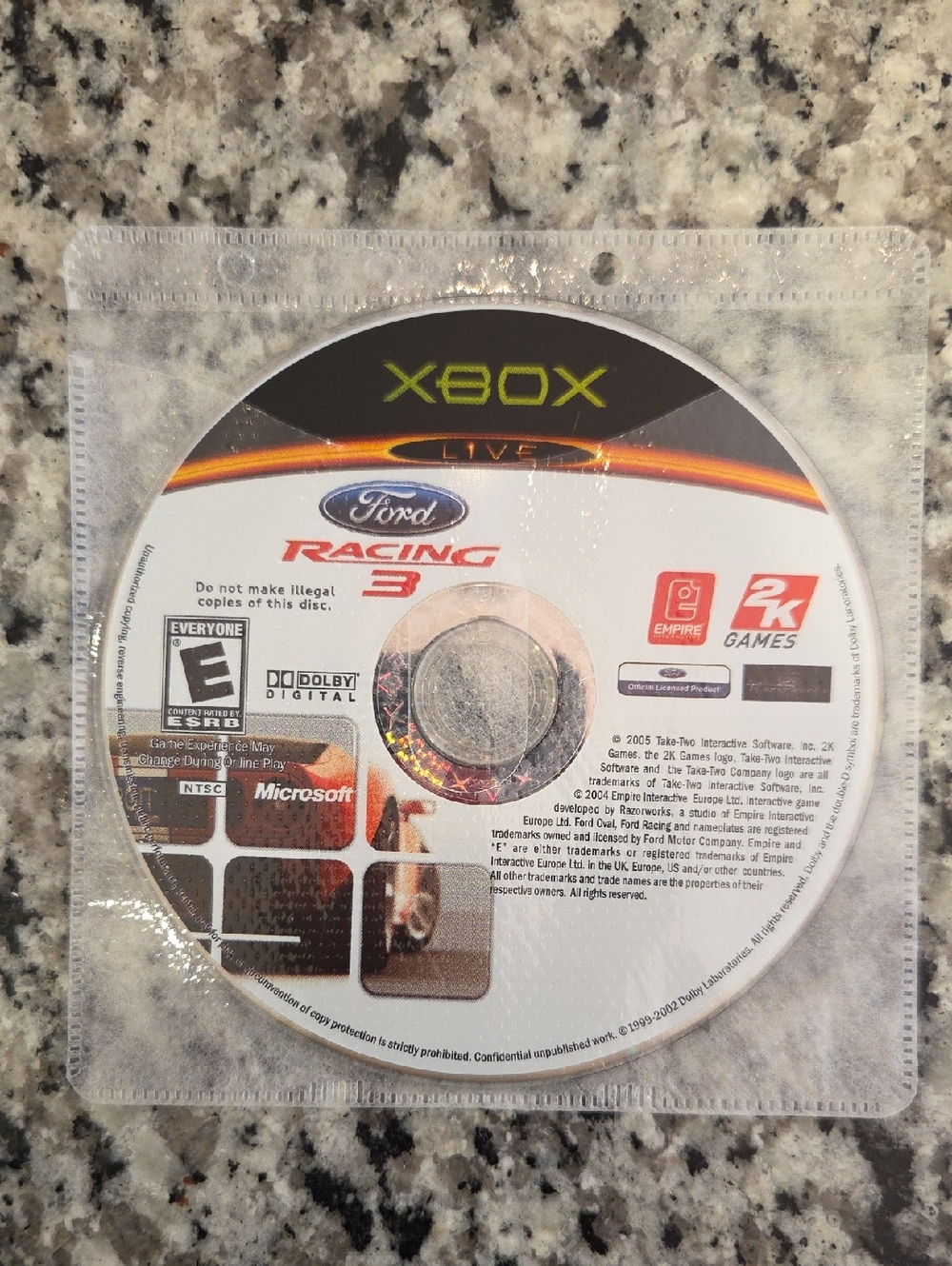 Ford Racing 3 Xbox Disc - NO CASE